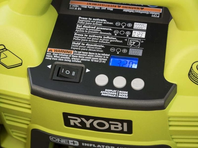 Ryobi 18V Cordless Inflator Deflator Review P731 Pro Tool Reviews