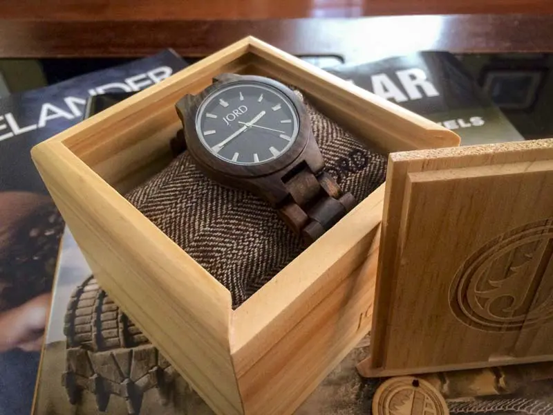 Jord wooden watch fieldcrest box