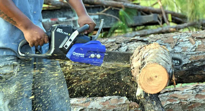 Kobalt cordless chainsaw sale