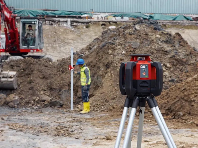 Hilti PR 300-HV2S Dual Slope Rotating Laser application