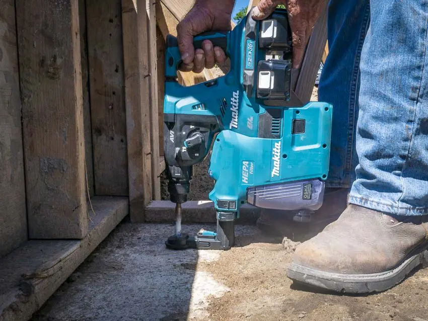 Makita hammer drill with dust extractor sale