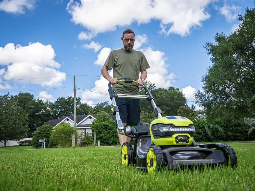 Ryobi smart trek lawn mower sale