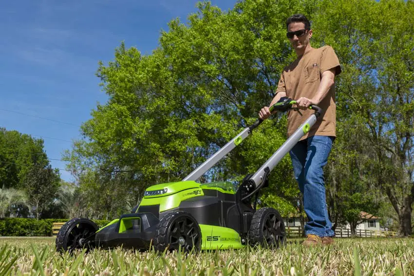 Greenworks lawn mower 25 inch sale