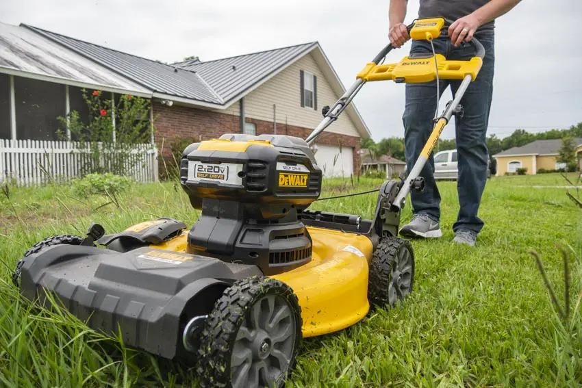 Dewalt battery operated lawn mower sale