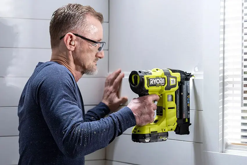 Ryobi cordless brad nailer with battery sale