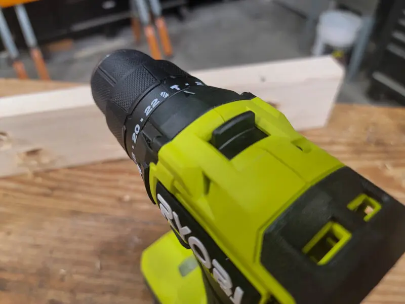 Ryobi 18V Compact Drill Gearbox and Clutch Settings