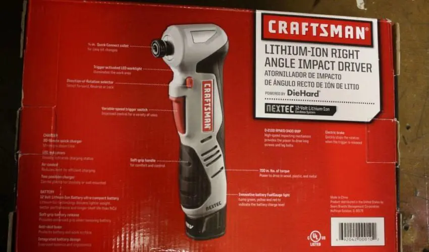 Craftsman 17562 NEXTEC 12V Right Angle Impact Driver Review