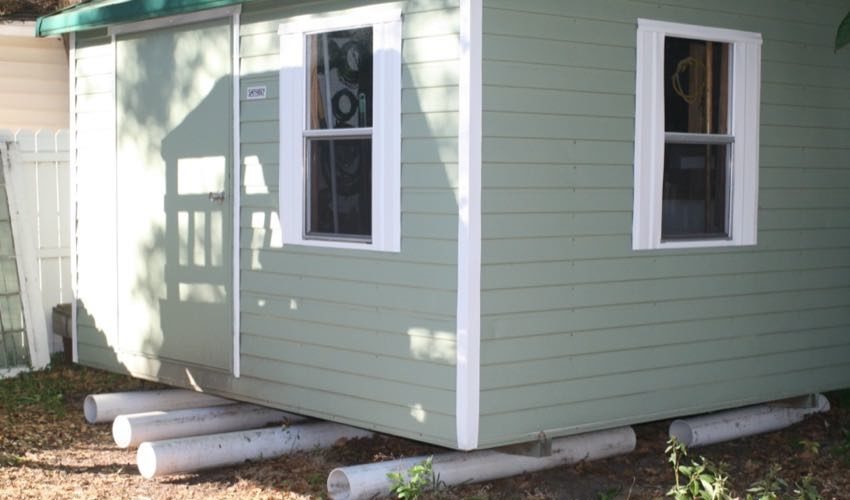 Moving a Shed with PVC Pipe