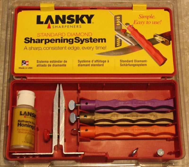 Lansky Diamond Standard Sharpening System with Coarse, Medium and Fine Hones