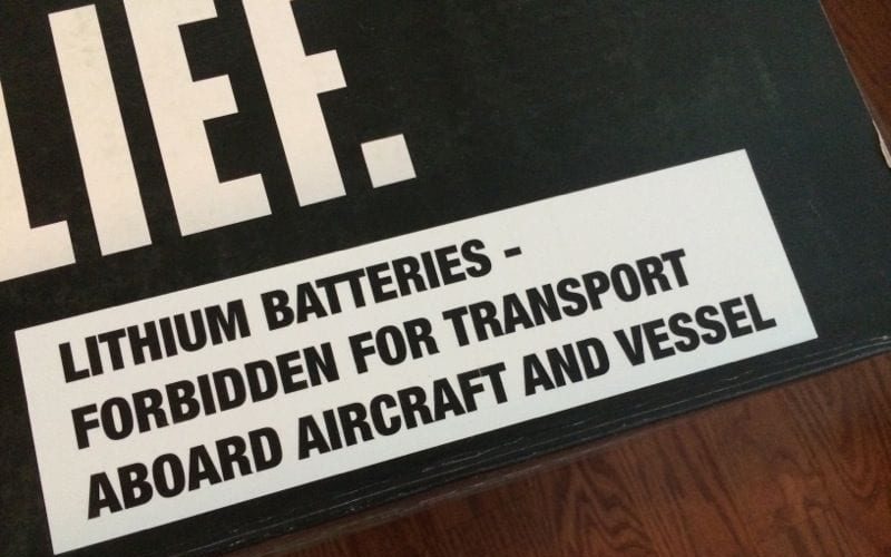 lithium-ion battery warning label