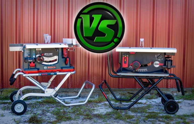 Bosch Reaxx Vs SawStop Jobsite Table Saw - Pro Tool Reviews