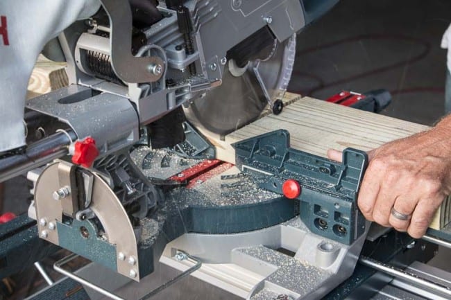 Bosch CM8S Compact Miter Saw Cutting Capacity