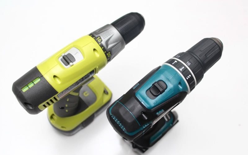 Makita and Ryobi drills top