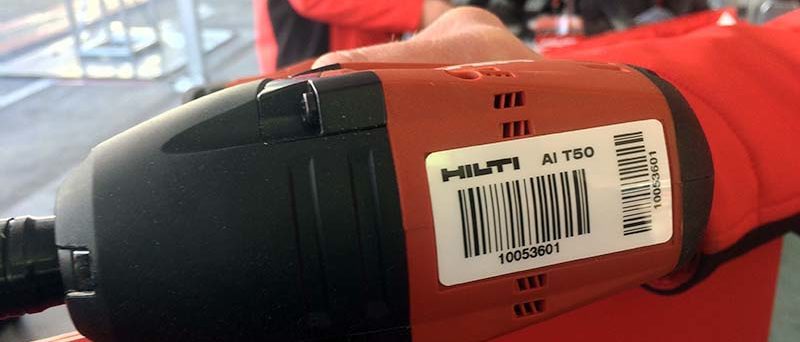 Hilti On!Track RFID tag bar code