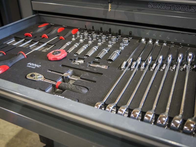 organized toolbox with tools