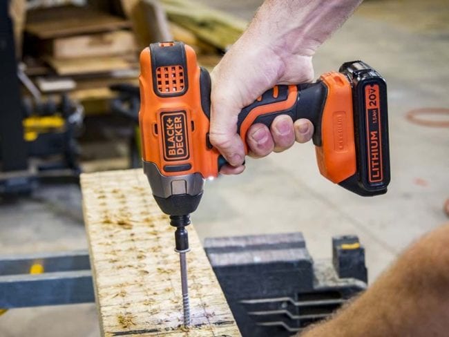 Black & Decker 18v Impact Driver with 1.5ah Battery + Charger Cordless  BDCIM18C1