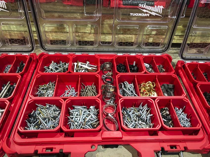 Organizing Screws And Nails Using Milwaukee Packout Ptr 