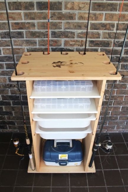 DIY Fishing Rod Holder with Storage - Pro Tool Reviews