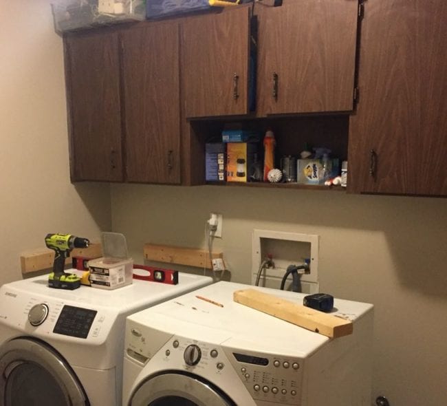 Laundry Room Before and After (Flashback Friday)  Laundry room makeover,  Room storage diy, Laundry room folding table