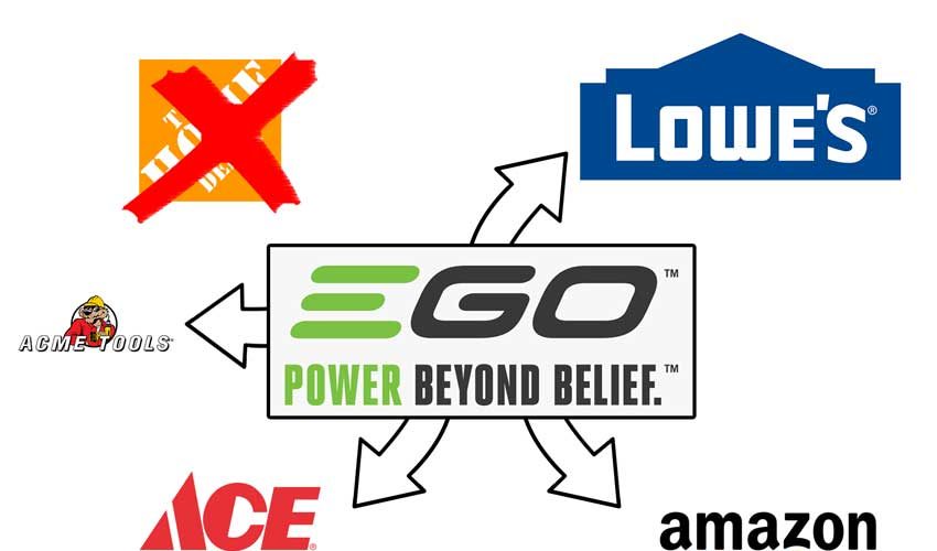 EGO moves from Home Depot to Lowes