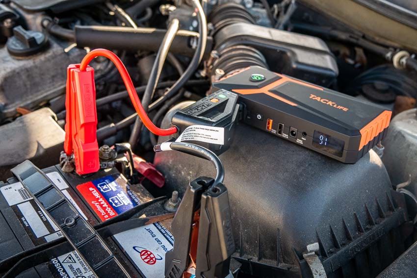 Tacklife 800A Peak 18000mAh Car Jump Starter, Up to 7.0L Gas, 5.5L Diesel  Engine with Long Standby, Quick Charge, 12V Auto Battery Booster, T6 Orange  