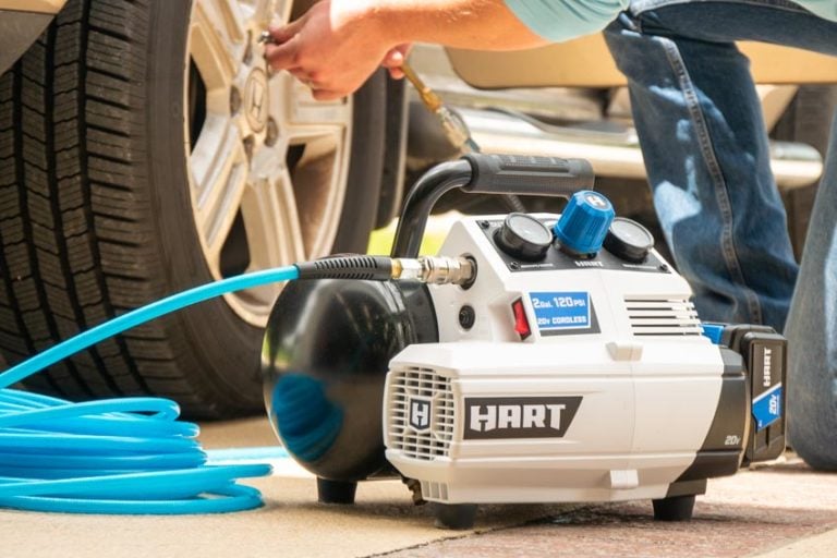 Hart 20V 2Gallon Cordless Air Compressor Review HPCP01B PTR