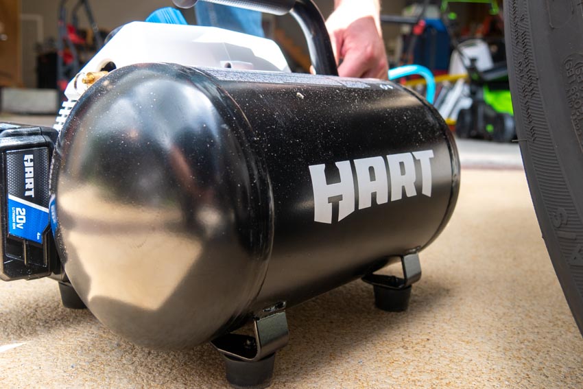 Hart 20V 2Gallon Cordless Air Compressor Review HPCP01B PTR