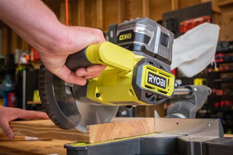 Ryobi Cordless 7 1 4 Inch Miter Saw Review Pbt01b Pro Tool Reviews