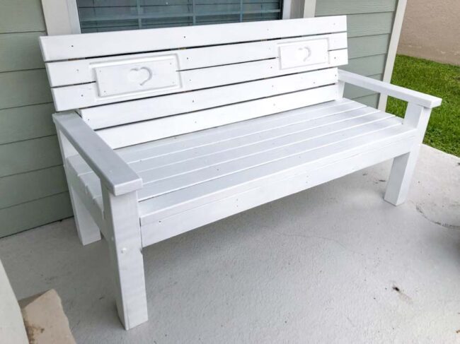 Simple DIY 2x4 Bench Seat For Outdoor Use Pro Tool Reviews   DIY 2x4 Bench Seat 20 650x487 