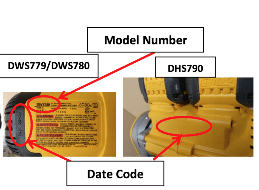 DeWalt DWS780 and DHS790 Miter Saw Recalls Issued (also DWS779)