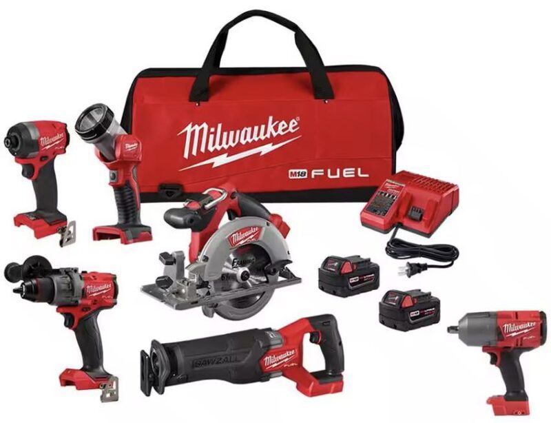 Luxury for Less Milwaukee M18 Cordless Lithium-Ion 6-Tool Combo
