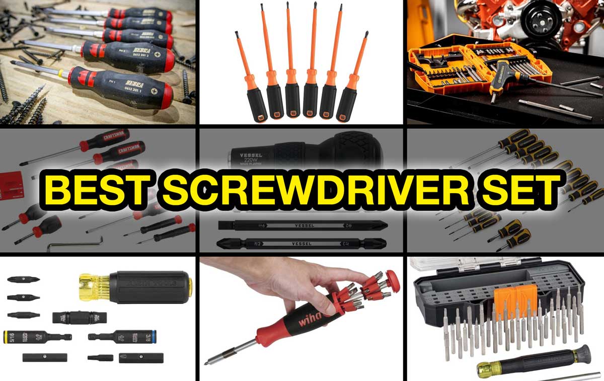 Hyper Tough 5-in-1 Hammer and Screwdriver Set, 4 Screwdrivers and