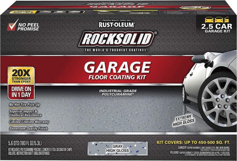 The 7 Best Garage Floor Coatings Detailed Reviews Guide   Rust Oleum 317284 RockSolid Polycuramine Garage Floor Coating Kit 800x543 