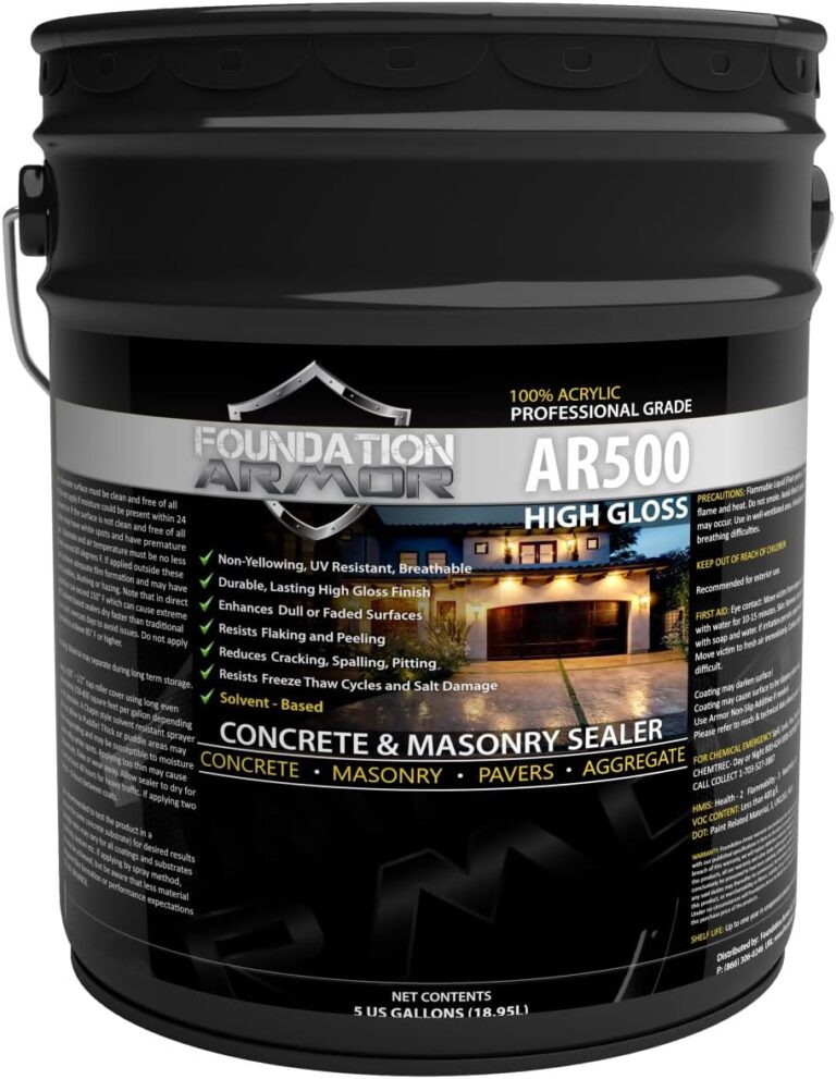 Best Concrete Sealers To Protect And Enhance Your Surfaces Pro Tool   Foundation Armor AR500 High Gloss Solvent Based Sealer 768x991 