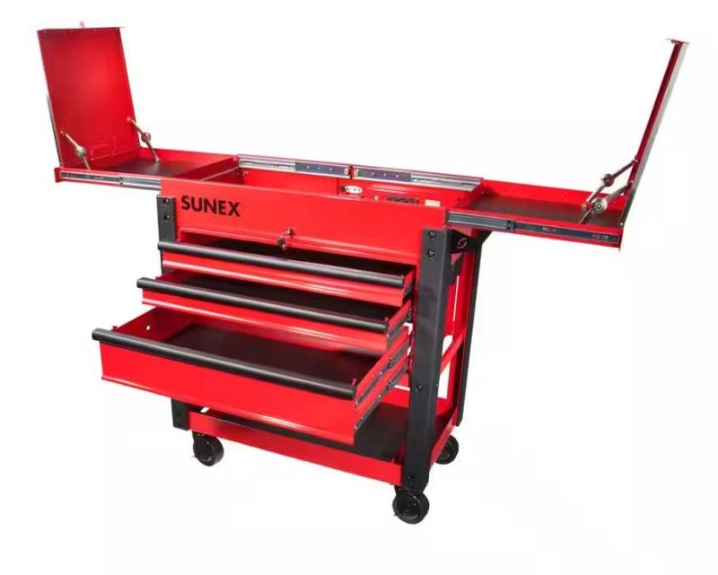Sunex sliding 3-drawer tool cart