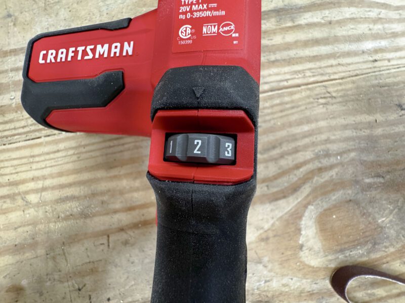 Craftsman PowerFile Variable Speed Dial