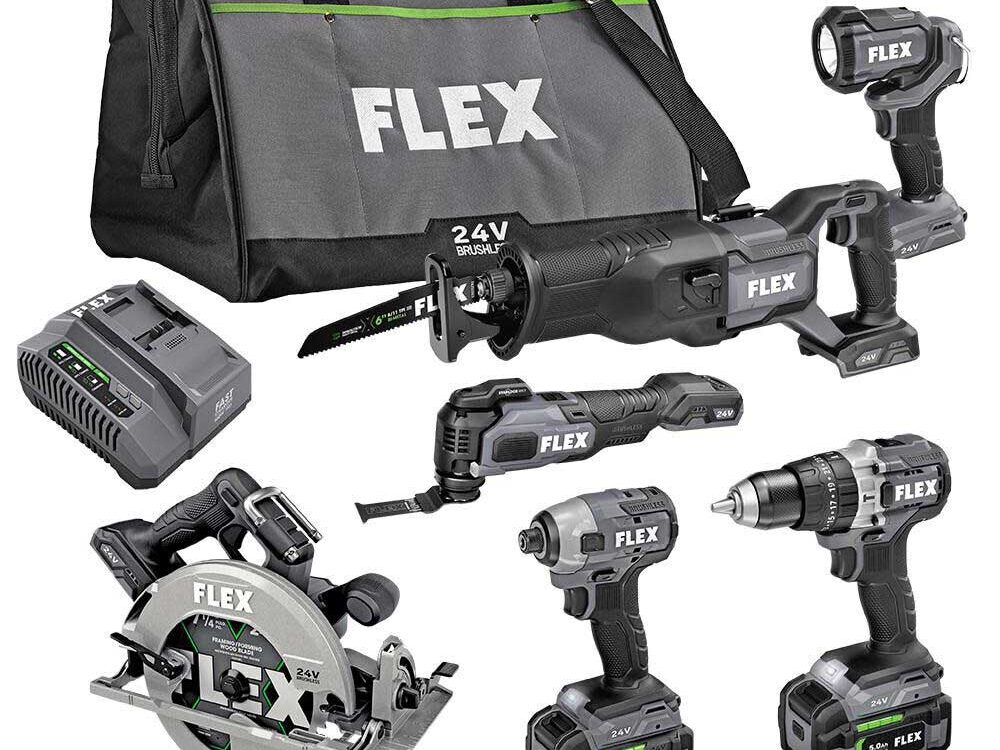 Flex fxm601-2b 24v cordless 6pc combo kit