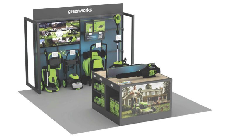 Greenworks Best Buy in-store displays