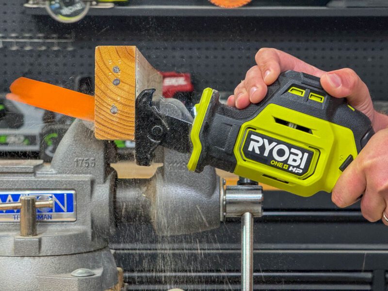 Ryobi 18V Compact One-Handed Reciprocating Saw Cutting Power