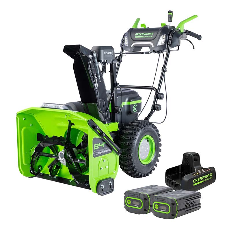 Greenworks Commercial 82V Two-Stage Self-Propelled Snow Thrower 82SN24D