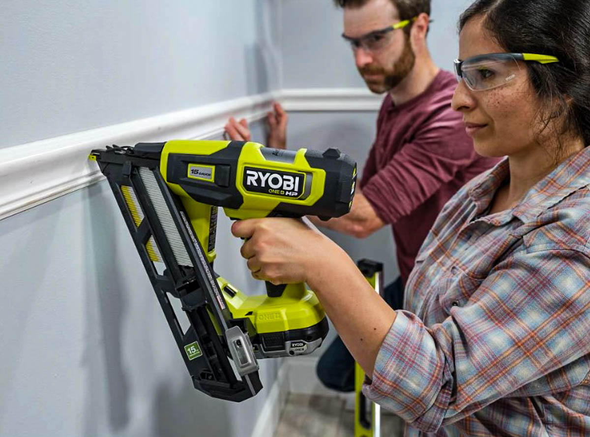 Ryobi battery powered finish nailer sale