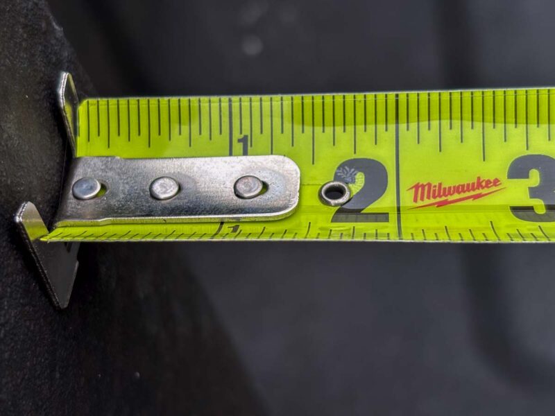 Tape Measure Hook Pushed In