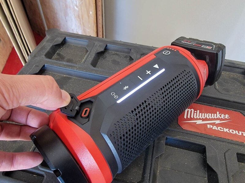 Milwaukee M12 Packout Jobsite Speaker Controls